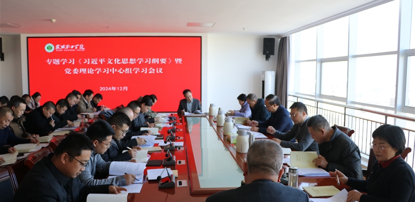 学校召开《习近平文化思想学习纲要》专题学习暨党委理论学习中心组学习会议